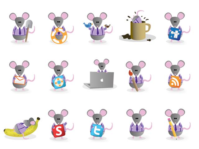 可爱卡通老鼠