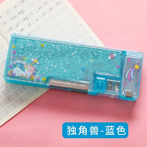 网红流沙文具盒多功能大容量笔盒ins潮少女小学生日系男孩简约女童