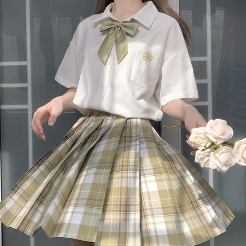春日部柚尾町现货原创清新格裙jk制服裙正统少女春夏包邮百褶