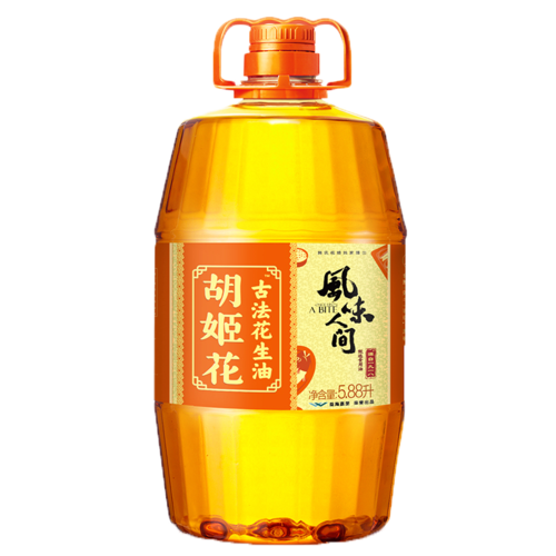 胡姬花古法花生油5.88升/瓶香味香型传统营养新鲜浓香