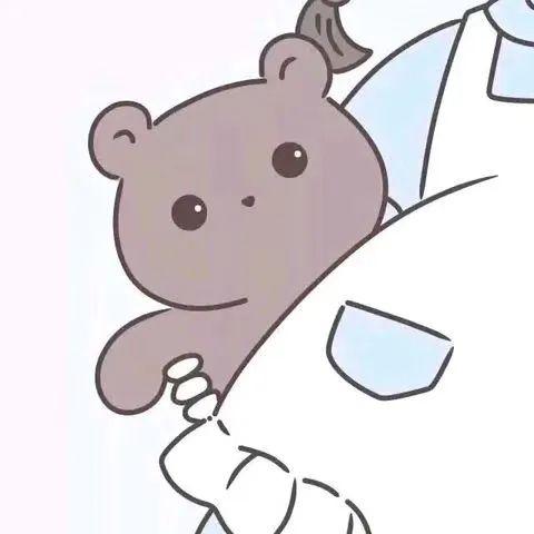 熊男孩兔女孩情侣头像