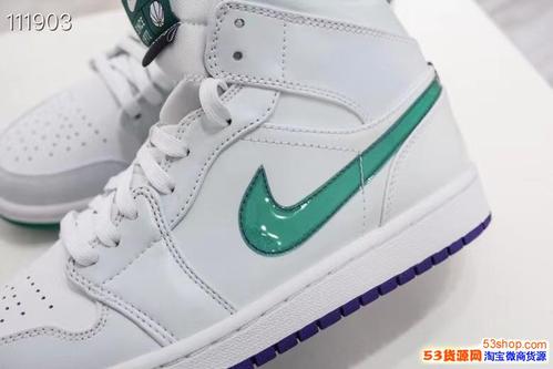 莆田鞋nikeaj紫绿鸳鸯 纯原nikeaj配色 莆田鞋nike