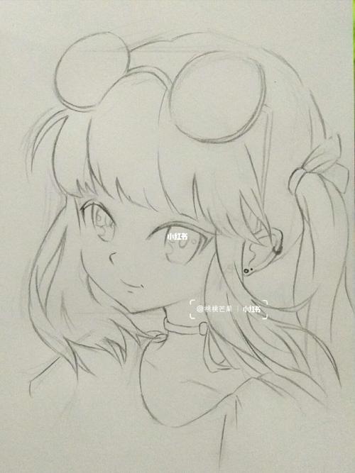 铅笔画手绘|甜酷小女孩(带详细步骤)_手绘_铅笔画_绘画_ipad_画画