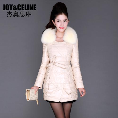 杰奥思琳女真皮羽绒