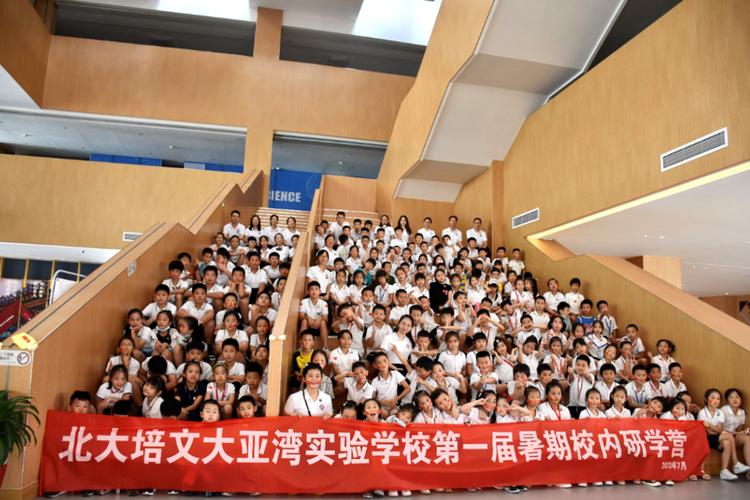 原来是北大培文大亚湾实验学校开展了校内夏令营活动,老师们带孩子们