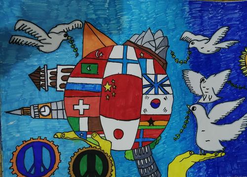 和平海报丨和平之旅 2019全国少年儿童世界和平海报作品征集活动 第