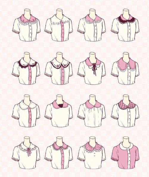 绘画参考#衣领袖口样式参考,画师佐倉おりこ
