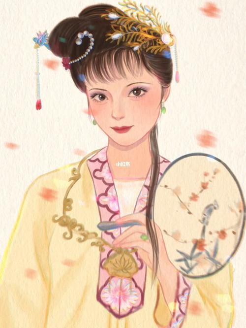 薛宝钗_红楼梦_ipadpro_绘画_铅笔_笔刷_文化_绘画