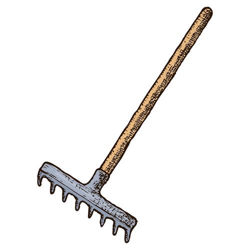 花园,耙子,农事,工具,器具,农具,矢量