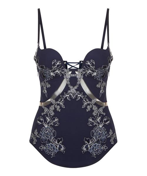 laperla/萝贝拉女士peony系列 时尚奢华蚕丝性感塑身上衣