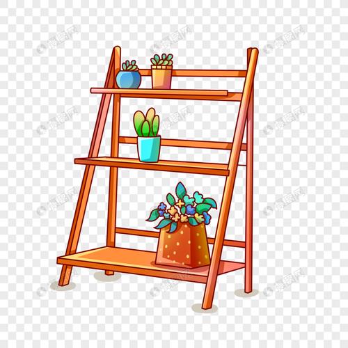 免抠元素 手绘/卡通元素 一个漂亮的花架.psd