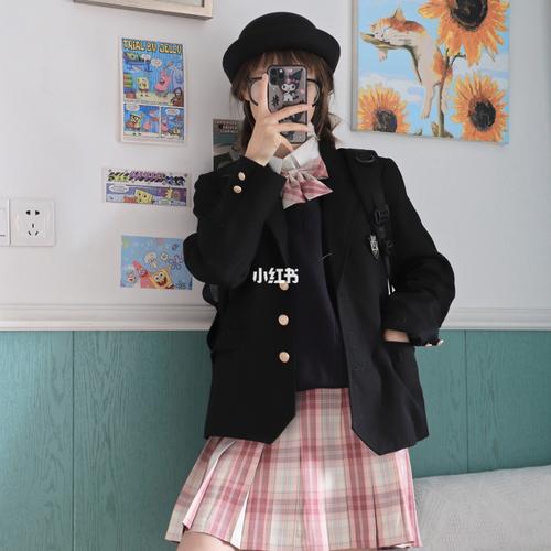初春也要试试黑粉搭配太可啦|jk日常_搭配_西服_打底衫_我的jk日常