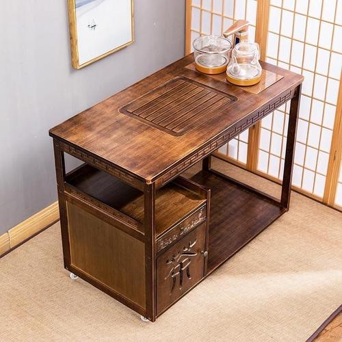 苏宁放心购茶几桌家用移动功夫小茶台茶车客厅茶桌全自动茶具套装抽屉