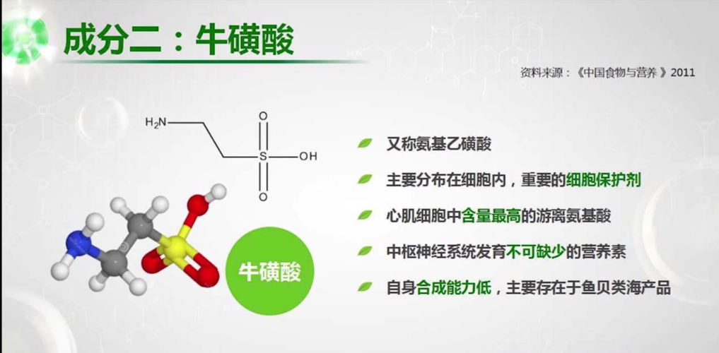 牛磺酸的作用牛磺酸的作用是什么
