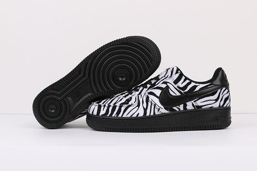2017年新款 耐克空军一号斑马纹翻毛