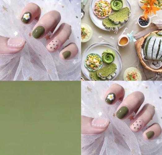 绿色美甲小清新图片 绿色美甲图片2020款式(4)