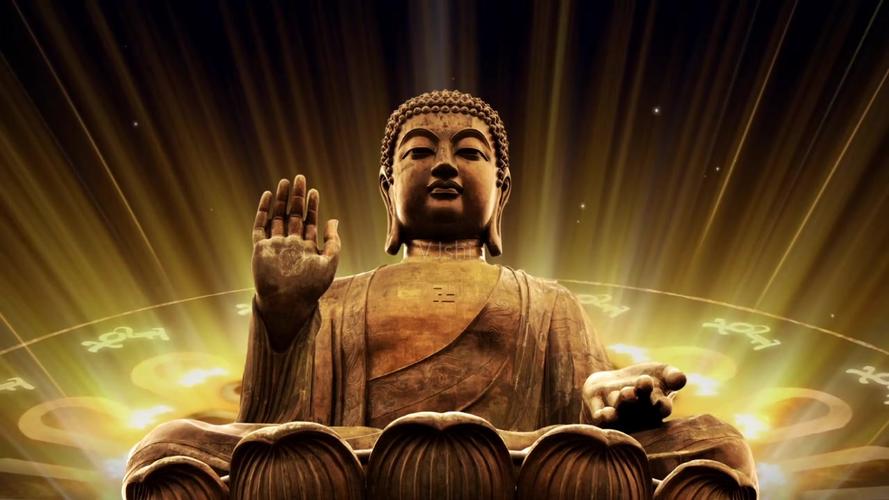 佛祖金光无缝循环_1280x720_高清视频素材下载(编号:)