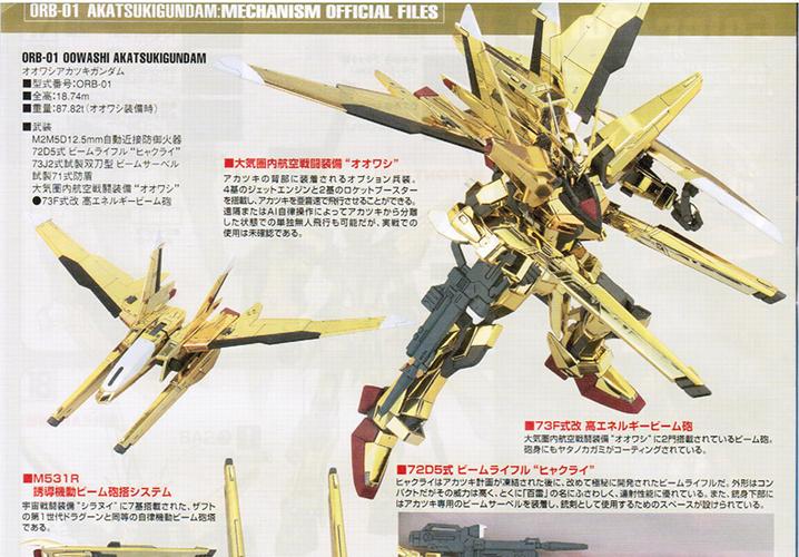 万代高达模型tv 1/100 seed 15不知火型大鹫 金色拂晓敢达 电镀版