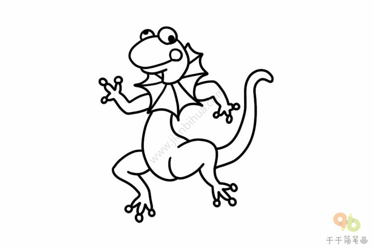 蜥蜴简笔画图片陆地动物简笔画