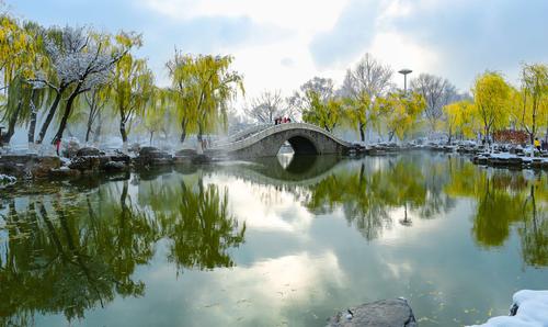雪融与景·西宁人民公园