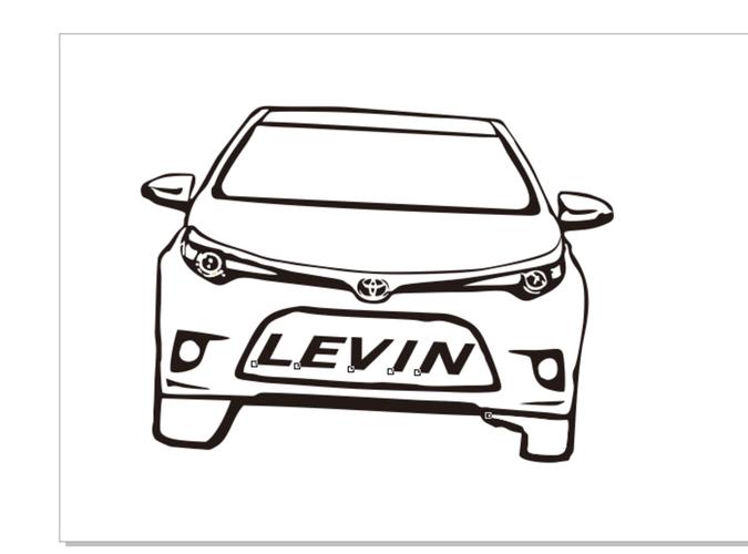 丰田雷凌矢量图正面图片