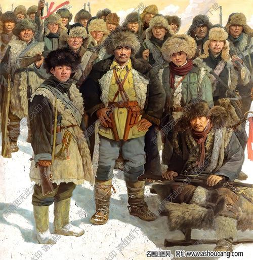 张广志油画作品东北抗联高清下载