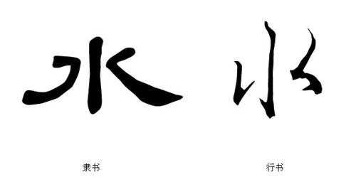 水字的隶书,行书,快,明天早上要交