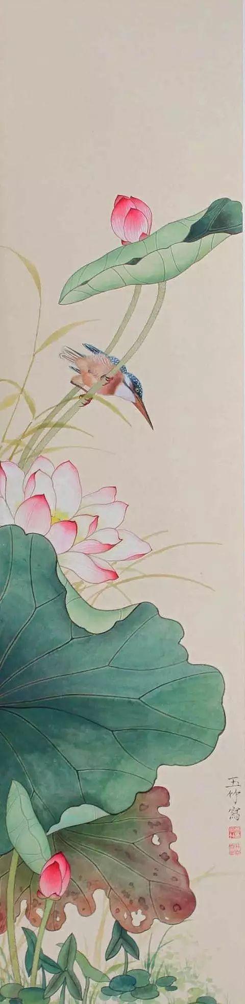 一组超美的工笔花鸟,清丽秀逸!