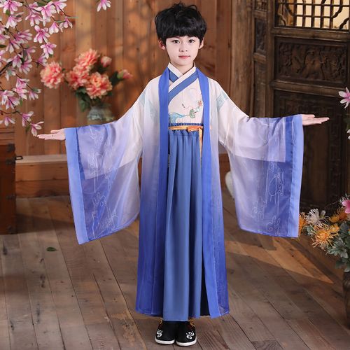 汉服男童春秋少爷服公子古装演出服古风书童服装原创儿童唐装夏装