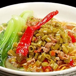 酸豆角肉末面
