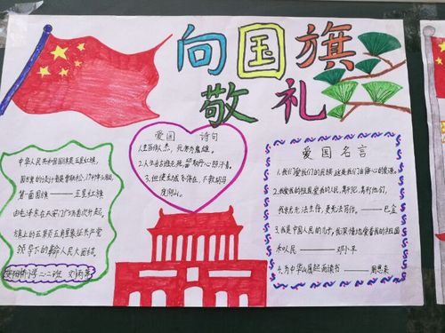 安阳桥小学"向国旗敬礼"手抄报展