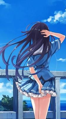 二次元动漫背影头像女