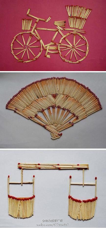 火柴棍的创意图片,真是艺术啊!