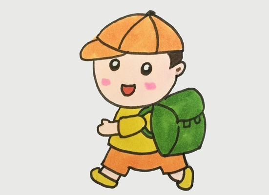 小学生上学简笔画