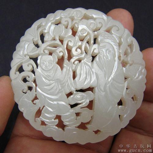 清代和合二仙玉佩
