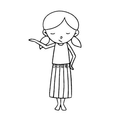 欢迎大家回访我们的网站 育才简笔画 关键词;女生生气的简单画法,人物