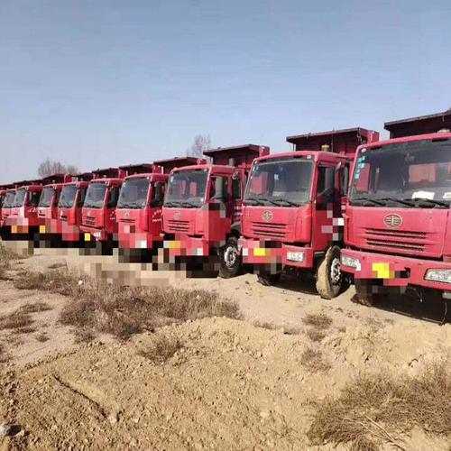 【低价供应12台国三解放轻皮前四后八翻斗自卸车 7.