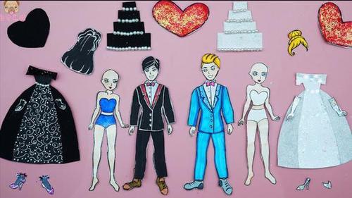 给纸娃娃胖妹做两套不同风格的连衣裙,非常漂亮,你喜欢哪一套