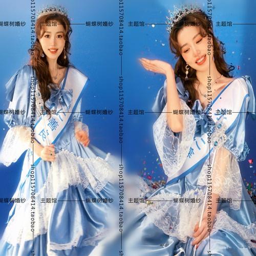 影楼主题摄影法式复古蕾丝袖洛丽塔公主裙童话宫廷风写真服装