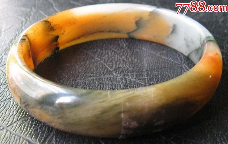 y948新疆戈壁彩玉手镯(20)_价格380.