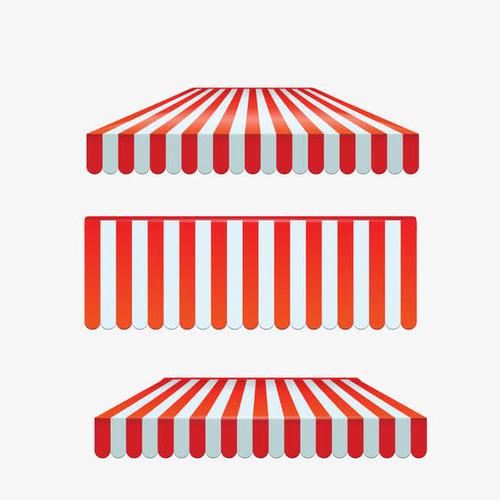 红白条纹遮阳蓬