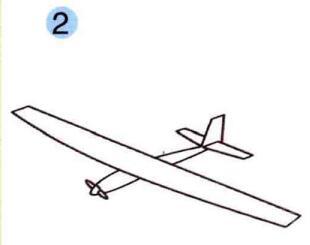滑翔机的画法步骤儿童绘画作品