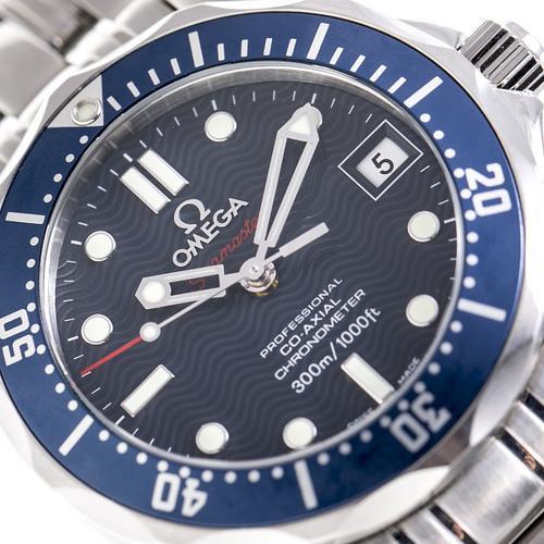 欧米茄 omega 男士手表 海马 pro 300 m 2222 - 80 coaxial ss 蓝色