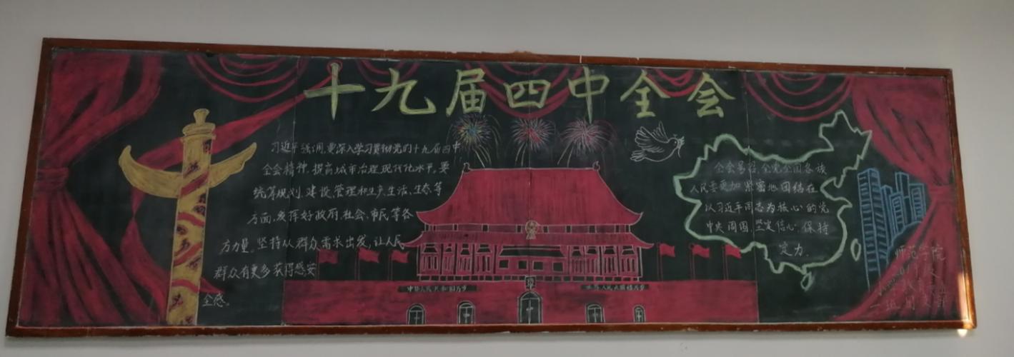 参与了本次黑板报大赛,用各自的风格和方式展现了对此次大会的理解