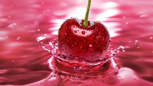 甜美鲜红樱桃唯美高清桌面壁纸