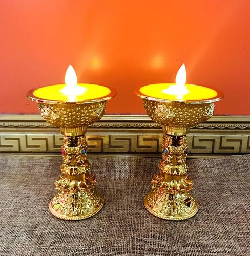 包邮新款藏式密宗充电电子酥油灯藏传佛教佛堂供灯插电酥油灯摆件