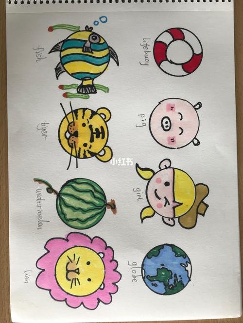 圆形联想马克笔儿童画