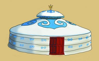 蒙古包水粉画_百度图片搜索