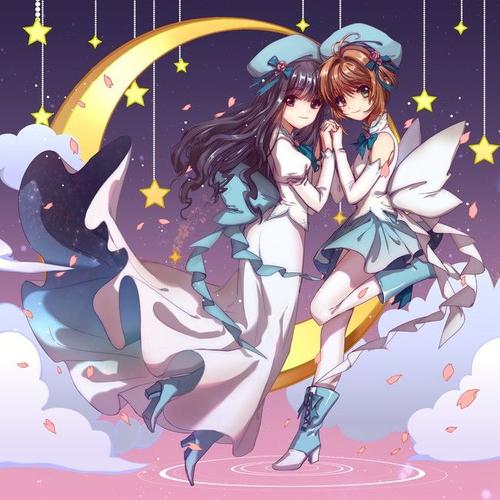魔卡少女樱同人图插画壁纸知世和小樱半次元第一中文cos绘画小说社区