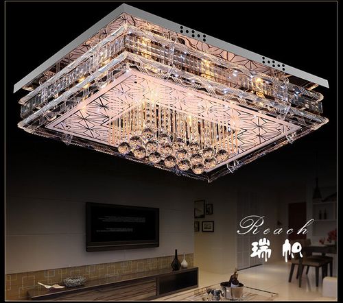 瑞帜led平板水晶灯长方水晶吸顶灯 平板低压灯 现代灯 .